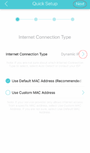 Choose connection type on your TP-Link Router